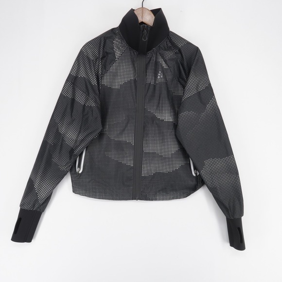 Craft Jackets & Blazers - Craft Pro Glow In The Dark Lumen Jacket Womens L Black Reflective Print Running